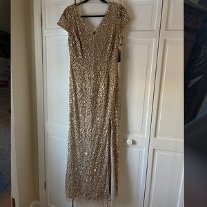 Gold sequin gown